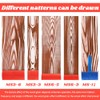 5 Pack Wood Grain Tool,Woodgraining Tool Kit,Texture Pattern with Handle