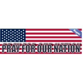 StickerTalk Pray for Our Nation Shadow US Flag Vinyl Magnet, 10 inches by 3 inches
