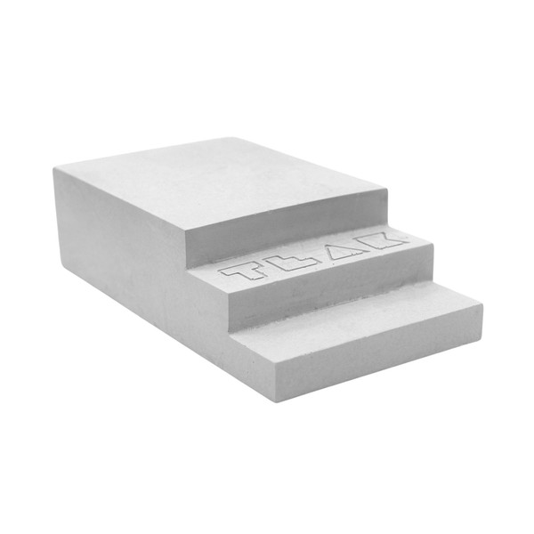Teak Tuning Monument Series Concrete Fingerboard Obstacle, The Stoop Manual Pad Stairs - 3" Wide, 5.5" Long - Ultra Premium, Super Durable Polymer Modified Concrete - Sterling Gray Colorway