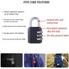 Yharnamite 4 Pcs Combination Lock for Locker, 3 Digit Combination