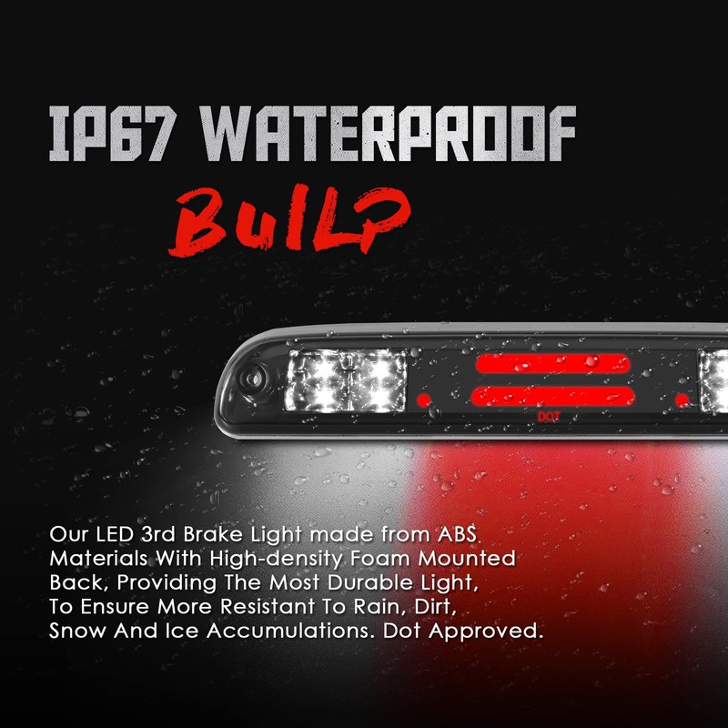 High Mount Stop Third Brake Light, Compatible with 1999-2016 Ford