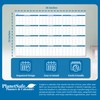Blue Dry-Erase 12-Month Horizontal Wall Calendar 24" H X 36"