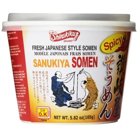 Shirakiku Noodle Inst Cup Somen Sanuki Spicy Sk, 5.82 Ounce