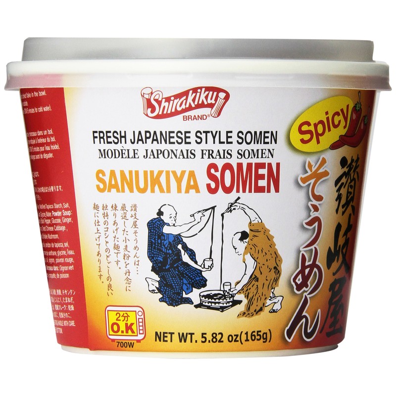 Shirakiku Noodle Inst Cup Somen Sanuki Spicy Sk, 5.82 Ounce