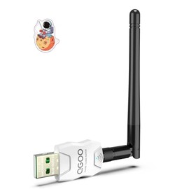 Class 1 Long Range Bluetooth Adapter for PC, QGOO USB Bluetooth Adapter for PC 5.3+EDR, Bluetooth Dongle Bluetooth Receiver Support Windows10/8.1/8/7（white-140）