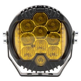 PSLER 5 Inch Amber Round LED Offroad Light - 28W 5000LM Spot Flood Combo, IP67 Waterproof Driving Light Bar with DRL for Wrangler Pickup SUV ATV UTV Golf Cart Trucks 4x4, F150-1 Pack