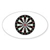 CafePress Dart Board Design Oval Car Bumper Sticker