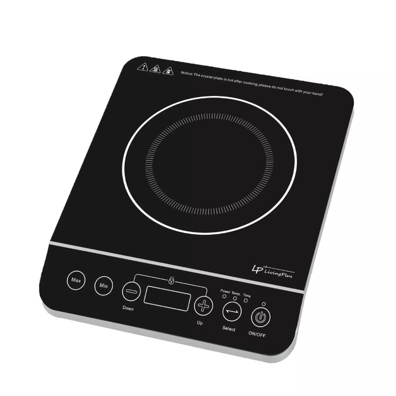 LP LIVING PLUS 1800W Electric Induction Cooktop Countertop Burner, 3