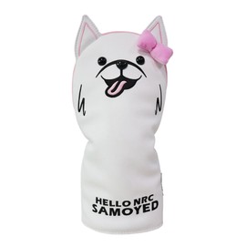 Golf Cover Head Cover Driver Cover Cover for 440cc 460cc Wood Cover Utility UT Cover Waterproof Akita Inu Samoyed (For Driver, Samoyed Pink Ribbon)
