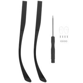 Healeved Glasses Replacement Temple - 1 Pair Metal Eyeglass Arms Legs Replacement, for Glasses Sunglasses - Glasses Repair Kit Universal Spectacle Repair Kit(Black)