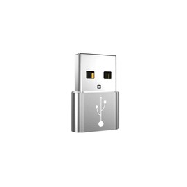 BoxWave Adapter Compatible with BEDAIL Gaming Portable Monitor (17.3 in) - USB-A to C PortChanger (5-Pack), Type-C OTG Convert Charging Data Adapter - Metallic Silver