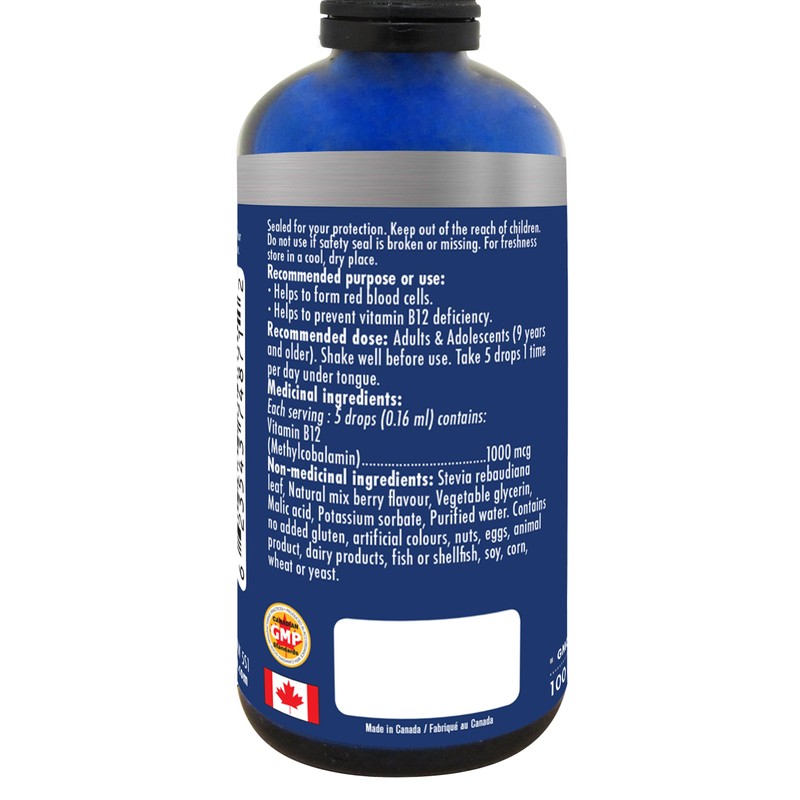 NAKA Naka Platinum B12 Sublingual drops. Instant Bioavailability, Natural Berry