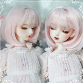 Doll Hair Wig,Long Heat Resist Doll Wigs BJD SD Doll Wig Women Girl Heat Resistant Synthetic Doll Mix Long Slightly Curly DIY Doll Hair for Dolls ()