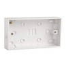 ‎2-Gang White Electric Wall Socket Double Twin 25mm Surface Double