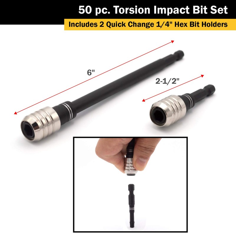 Titan 16251 Torsion Impact Bit Set (50 Piece)