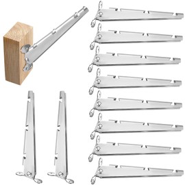 Tandefio 10 Pcs Barbed Wire Arm Extender for Wooden Fence Post, Flat or Surface Mount Barbed Wire Arm Extensions, Hot Dip Galvanized Steel Barb Wire Extension Arm Wall Mount Includes Bolts and Spanner