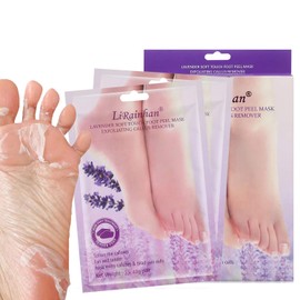 Lanboo Exfoliating Booties for Peeling Off Calluses & Dead Skin, Baby Your feet, for Men & Women, 2 pairs