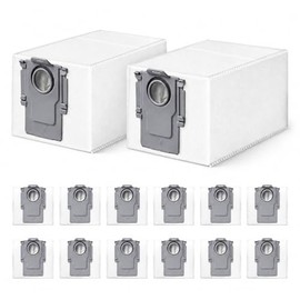 14 Pack Dust Bags Replacement for Roborock QV 35A/Qrevo S5V/QV35S/Saros 10/10R/Z70/Qrevo/Q Revo/S/Qrevo Pro/Plus/MaxV/Master/Curv/Edge/S5X/Qrevo Edge S5A/S8 MaxV/S8 Max Ultra Robot Vacuum Cleaner