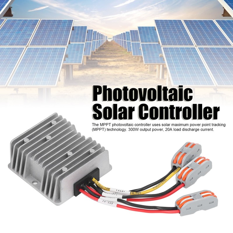 300W 20A Solar Panel Controller MPPT Night Load Output Photovoltaic