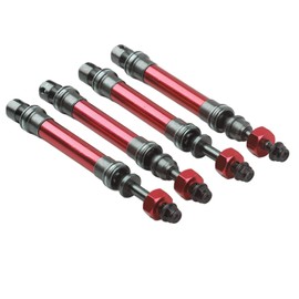 4Pcs Front Rear Drive Shaft CVD Front Rear Drive Shaft Metal Transmission Axle for Traxxas Slash 4X4 1/10 RC Car (red)