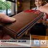 Men's Slim Full Grain Wallet Bill Holder-Magnetic Closure 10Cards