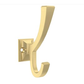 Franklin Brass B47250K-117 Classic Edge 4" Coat Hook Brushed Brass 4 Pack