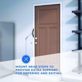 Manufacturers' Select ITC Weather Resistant Molded RV Grab Handle, Entry Step Support Grab Bar for RV, Boats, and Trailers (Bright White - 3 Pack) (X002E3Z60L)