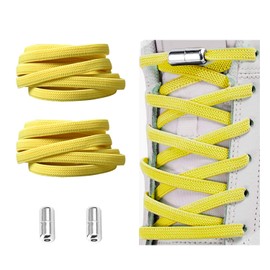No Tie Shoelaces, Elastic Shoelaces for Adults/Kids，Elastic No Tie Shoe Laces yellow