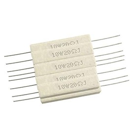 Tegg Wirewound Cement Resistor 10PCS 10W 20 Ohm Ceramic Cement Power Resistor