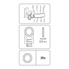 Gardinia Curtain Rings (Annähring) Nickel for Vitrage / Cafe House