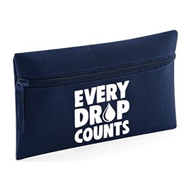 Hippowarehouse Every Drop Counts Printed Pencil Case Desk Organiser College School University 21x14cm 0.5 litres