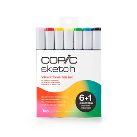 Copic Sketch 6 + 1 Limited Edition Set - Vibrant Tones Trial Multi CZ21075962