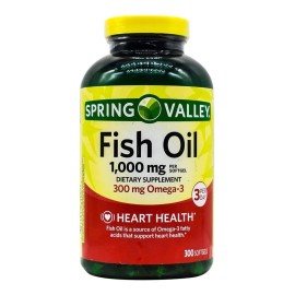 Omega 3 Premium 1000 Mg 300 Caps Epa + Dha Fish Oil Spring Sabor Sin sabor