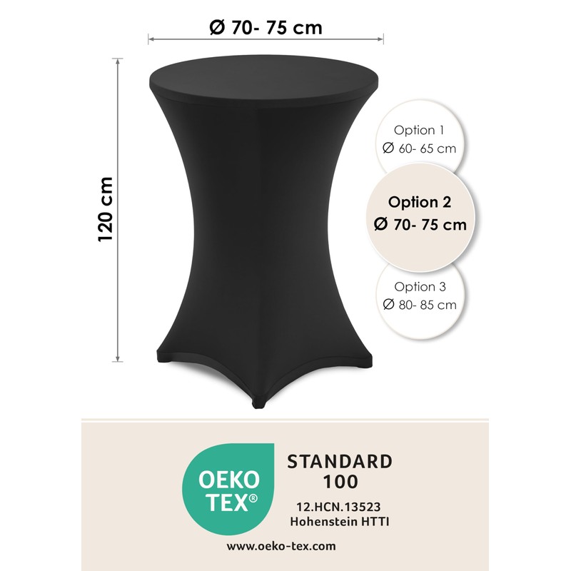 Gräfenstayn® Diana High Table Cover Various Colours and Sizes for