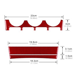 AIRSPEED for Subaru BRZ Toyota GR86 2021 2022 Center Console Panel Cover Air Condition Button Frame Carbon Fiber Sticker Interior Accessories, Red