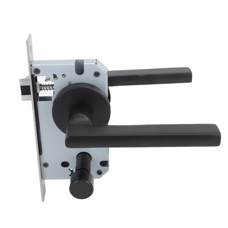 House Door Handle Lock Aluminum Black Antioxidant Coating Shock Resistance