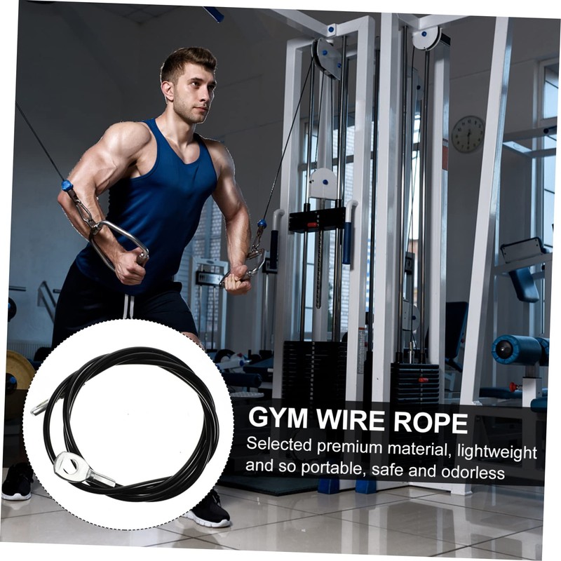 1.4 Meters DIY Fitness Cable 5Mm Heavy Duty Black Steel