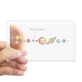 CafePress Milky Way Map Sticker Rectangle Bumper Sticker Car Decal