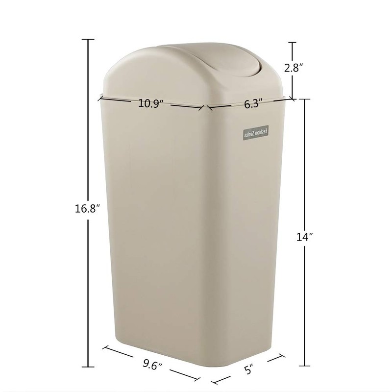 Obstnny Slim Plastic Trash Can for Narrow Spaces at Home