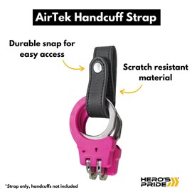 Hero's Pride AirTek Handcuff Strap, Law Enforcement Standard Issue, Basket Weave Finish, Slide On Design, Black Snap