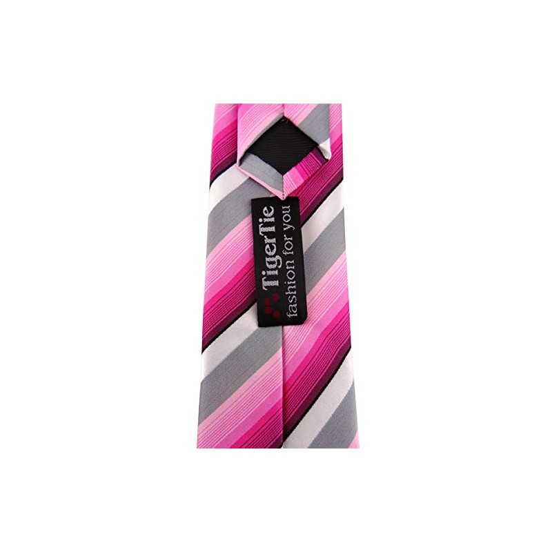 TigerTie Children's Tie Striped - Tie Pre-Tied with Elastic Band,