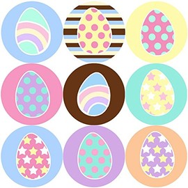 144 Easter Eggs 30mm School Reward Stickers for Teachers, Spring Party Bags