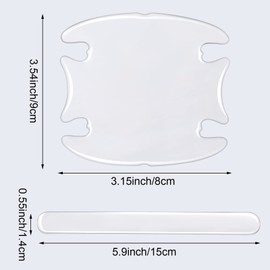 Tallew 16 Pieces Car Door Handle Scratch Protector Carbon Fiber Car Door Handle Sticker Cover Scratches Protective Films Car Door Handle Cup Protector Films (Transparent)