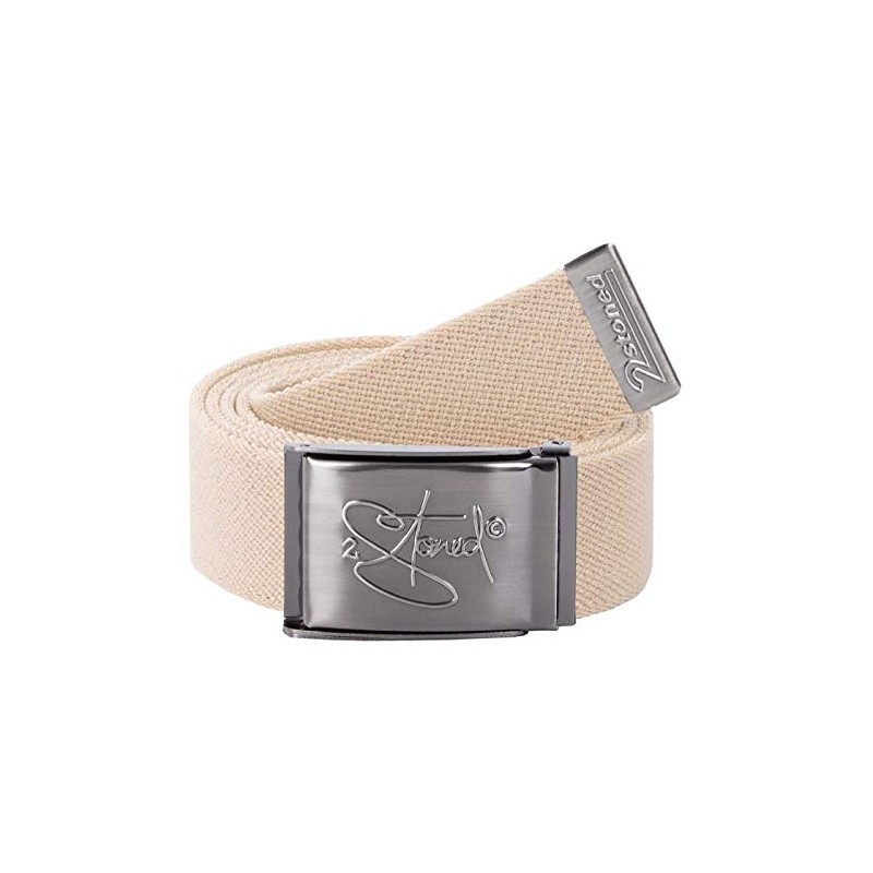 2Stoned Stretch Belt Elastic Unisex Matte Buckle Embossed Width 4