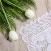 White Lace Table Runner, 2 Pcs 18.1x12.6in /46cmx32cm Washable Rectangle