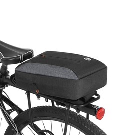 Lixada 2-in-1 Bicycle Trunk Bag Casual Chest Sling Pack Bag Cycling Bike Rear Rack Carrier Bag Pannier Waterproof Multi-Functional Bike Accessories Handbag Shoulder Bag Black&Grey&Red