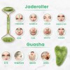 SANBREVE Rodillo Masaje Facial De Jade Gua Sha Rejuvenece Kit
