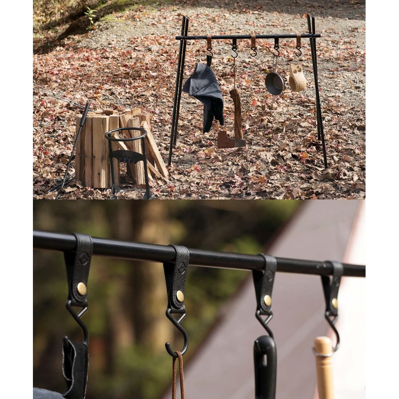 S'more Aluminum Hanging Rack Outdoor Lantern Stand with 5 Hooks