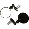 MotorToGo One Pair Black CNC 7/8" Handlebar Foldable Round Mirrors