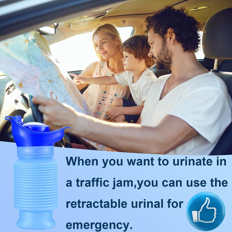 Topcloud Daralan Pisuar, 750 ML Erkek Kadın Taşınabilir Mobil Tuvalet